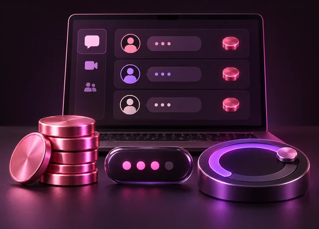 Live porn chat token pricing — a tip menu and token balance
